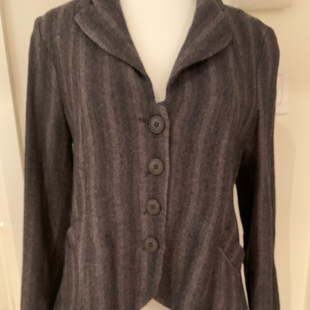 Designer Lilith blazer striped greys and blacks